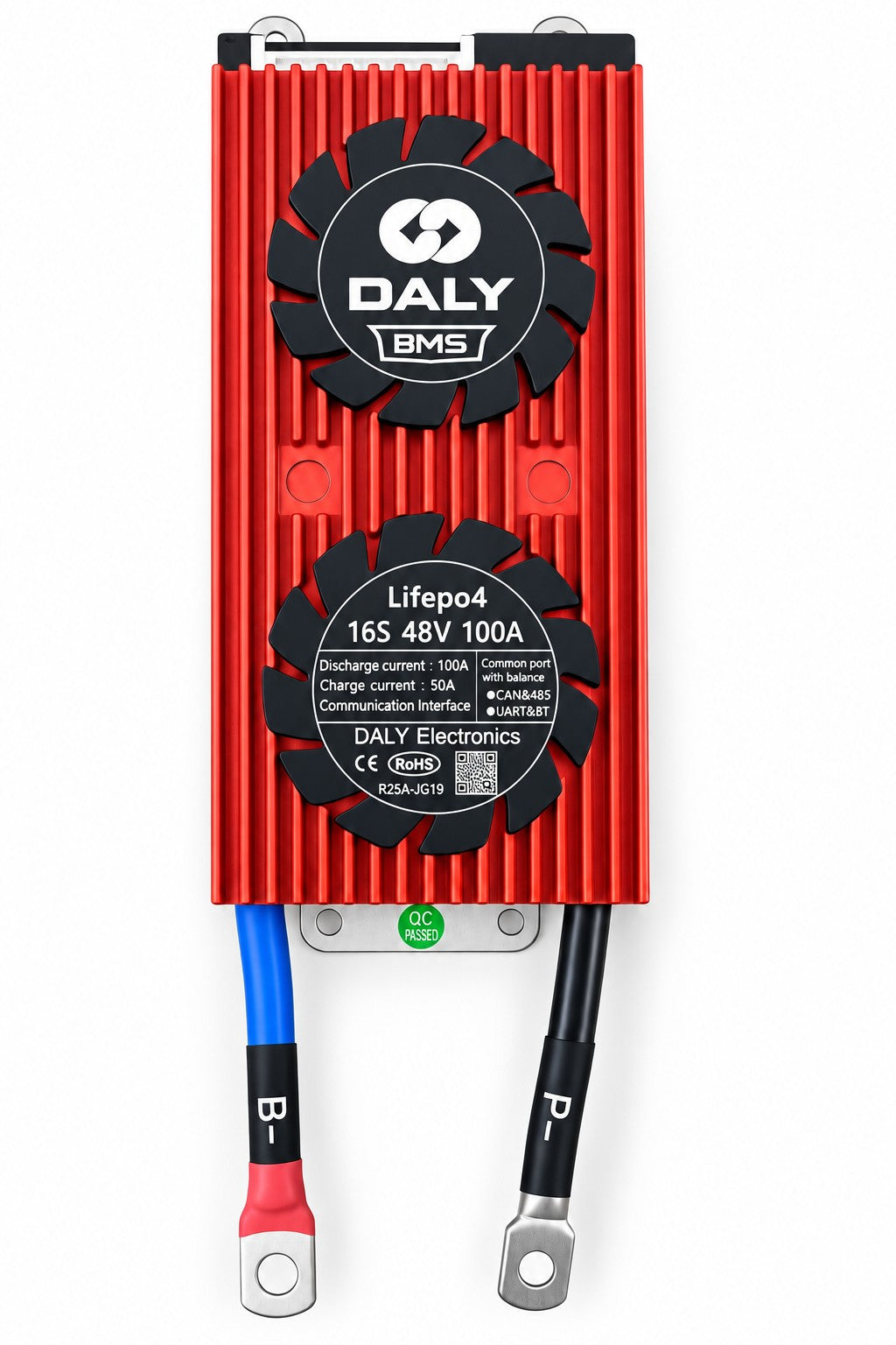 DALY 16S 48V 100A LiFePO4 BMS with dual fan cooling
