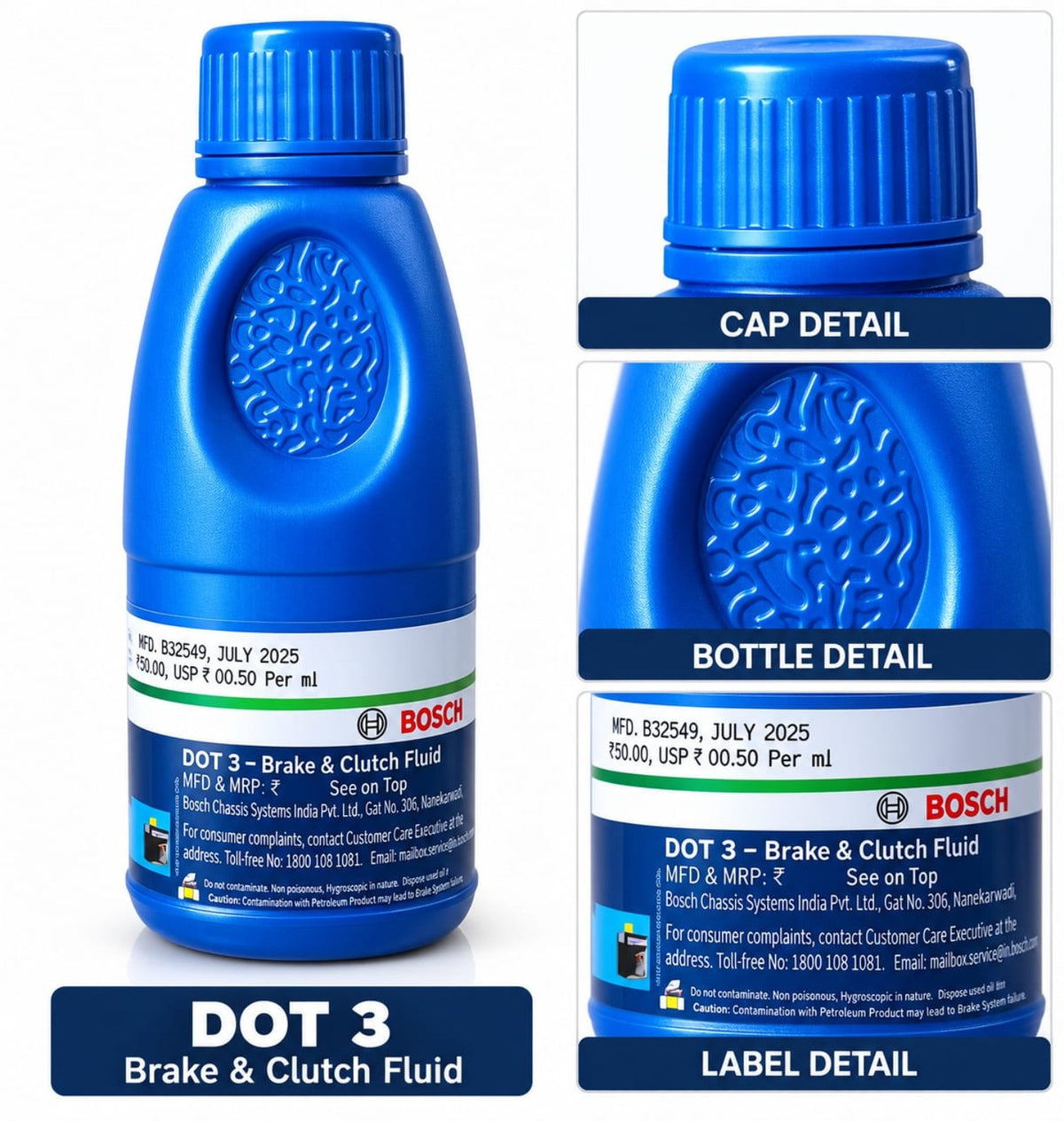 Bosch DOT 3 Brake and Clutch Fluid 100 ml