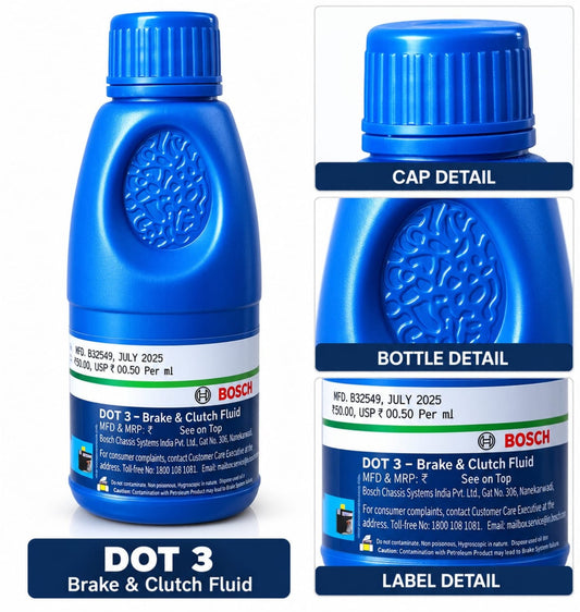 Bosch DOT 3 Brake and Clutch Fluid 100 ml