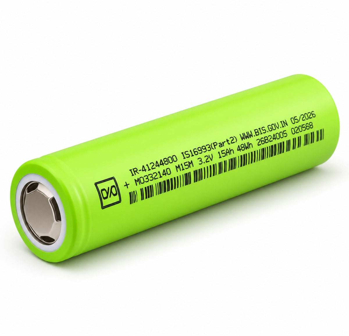 EVOLYNK 3.2V 15Ah rechargeable battery cell angled view