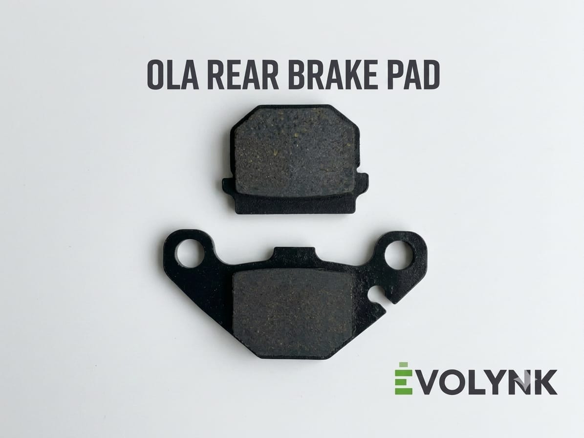 Evolynk Ola rear brake pad set, friction surfaces visible