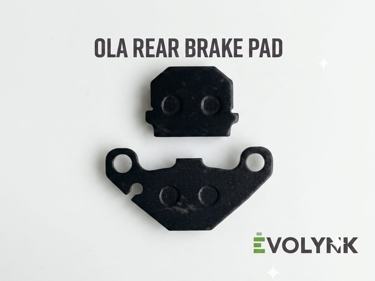 Evolynk Ola rear brake pad set, backing plates visible