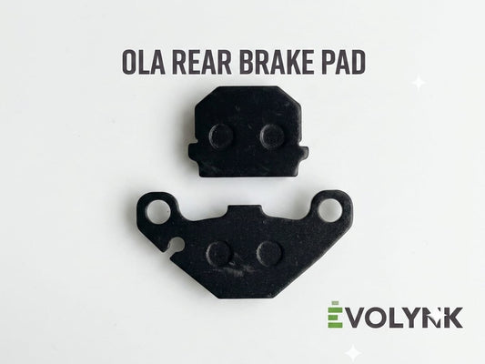 Evolynk Ola rear brake pad set, backing plates visible