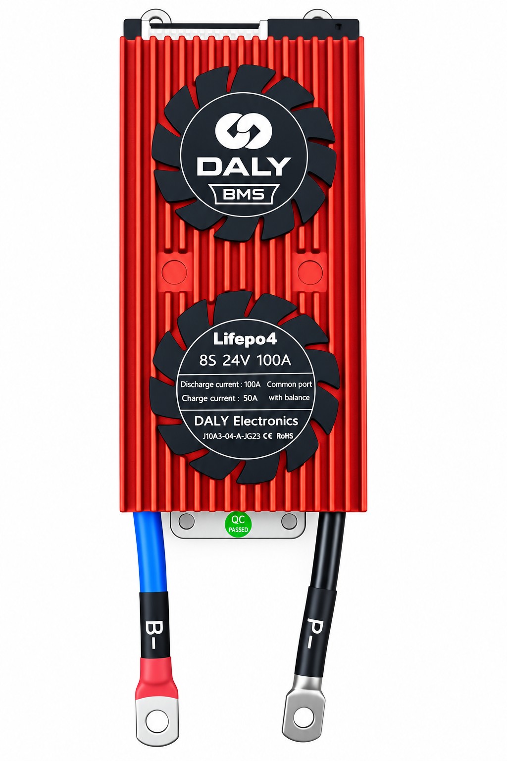 DALY 8S 24V 100A LiFePO4 BMS with dual fan cooling