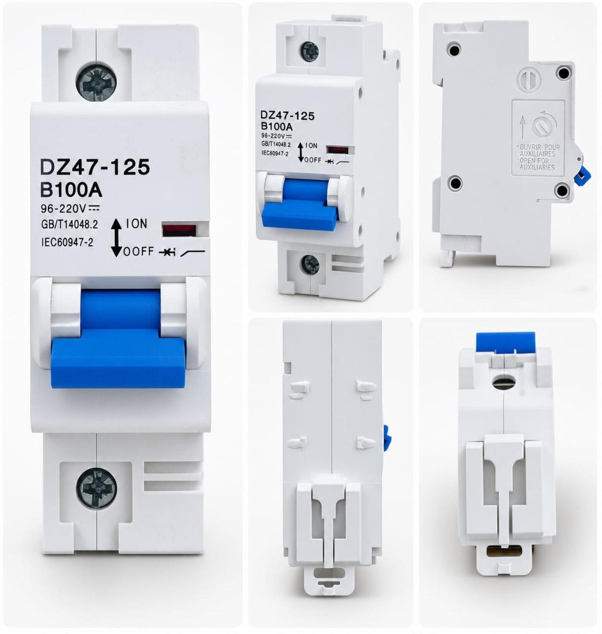 DZ47-125 B100A DC circuit breaker multiple views