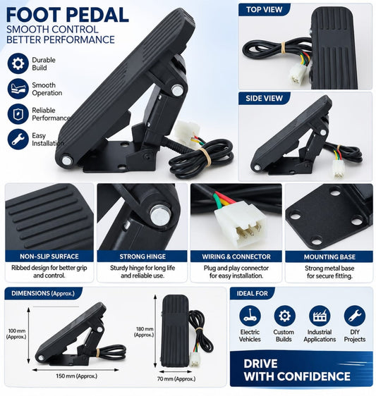 Electric Vehicle Electronic Accelerator Foot Pedal