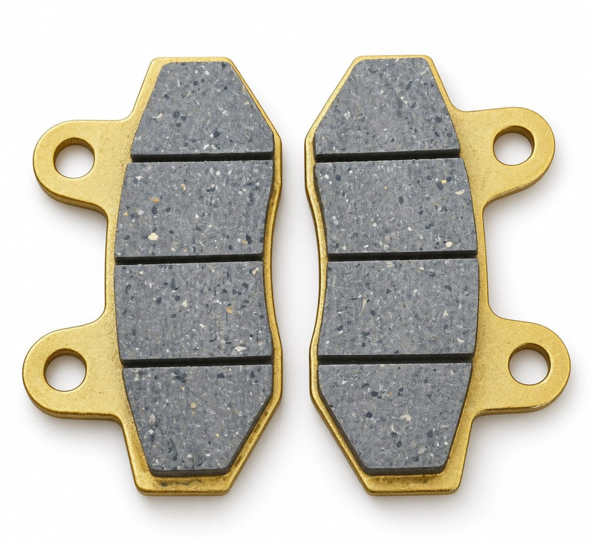 Sintered copper-coated EV disc brake pads angle view