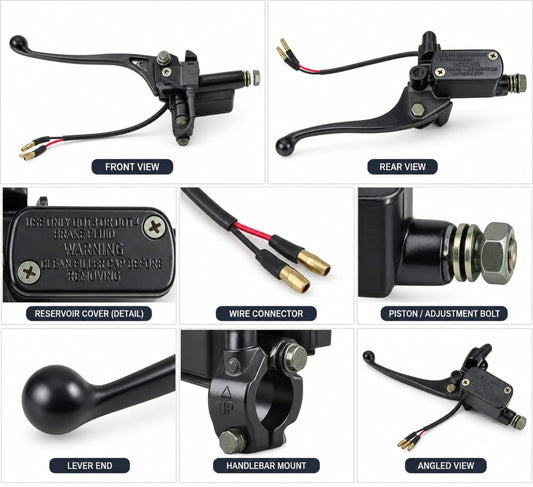 Hydraulic master cylinder brake lever assembly details