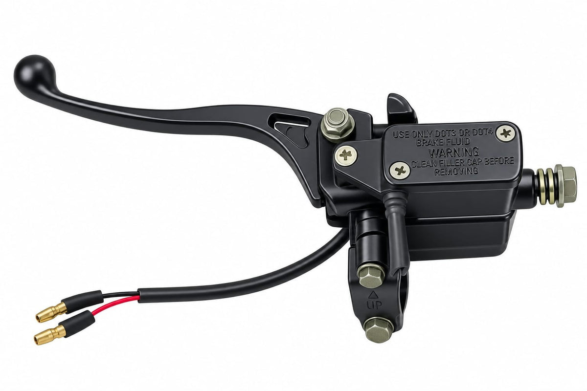 Hydraulic master cylinder brake lever assembly