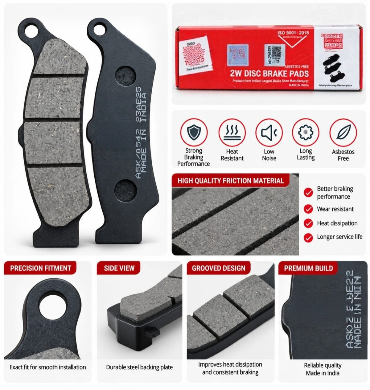 NIKAVI DP44 front brake pad product details