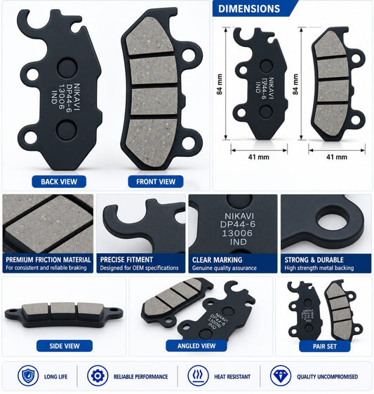 Front disc brake pads for Ola Electric scooter MN146EF